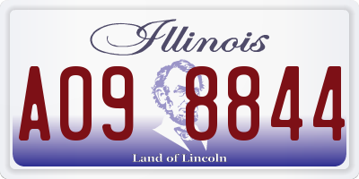 IL license plate A098844