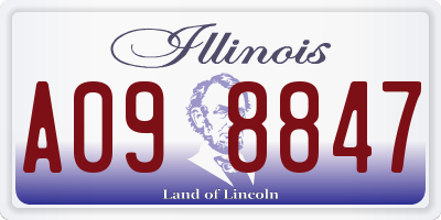 IL license plate A098847