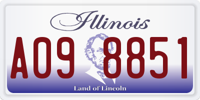 IL license plate A098851