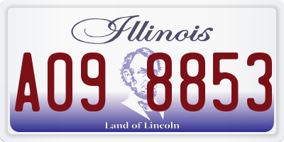 IL license plate A098853