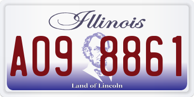 IL license plate A098861