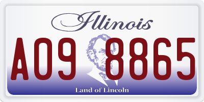 IL license plate A098865