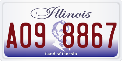 IL license plate A098867