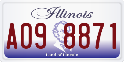 IL license plate A098871