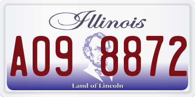 IL license plate A098872