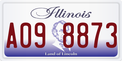 IL license plate A098873