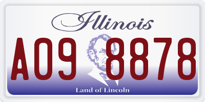 IL license plate A098878