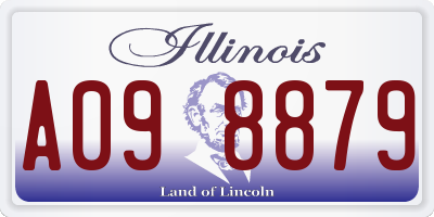IL license plate A098879