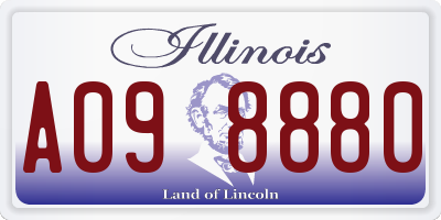 IL license plate A098880