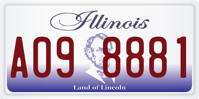 IL license plate A098881
