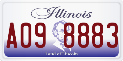 IL license plate A098883