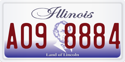IL license plate A098884