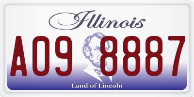 IL license plate A098887