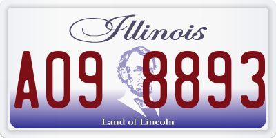 IL license plate A098893