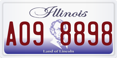 IL license plate A098898