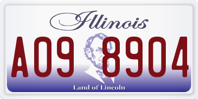 IL license plate A098904