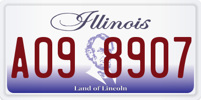 IL license plate A098907