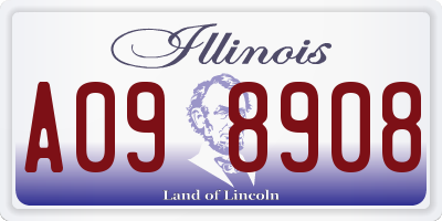 IL license plate A098908