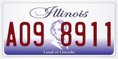 IL license plate A098911