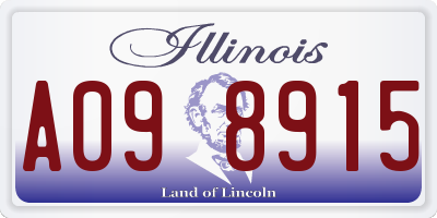 IL license plate A098915