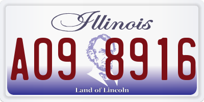 IL license plate A098916