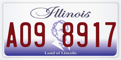 IL license plate A098917
