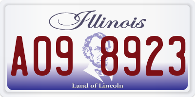 IL license plate A098923