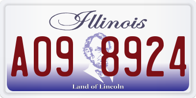 IL license plate A098924