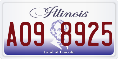 IL license plate A098925
