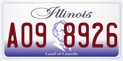 IL license plate A098926