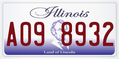IL license plate A098932