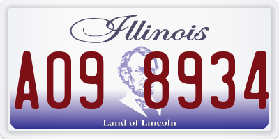 IL license plate A098934