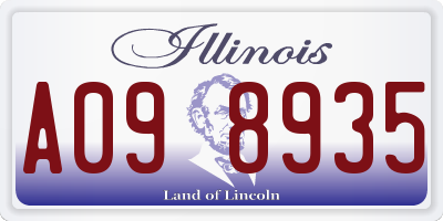 IL license plate A098935