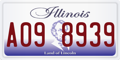 IL license plate A098939