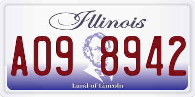IL license plate A098942