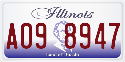 IL license plate A098947