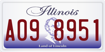 IL license plate A098951