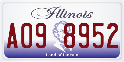 IL license plate A098952