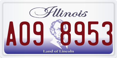 IL license plate A098953