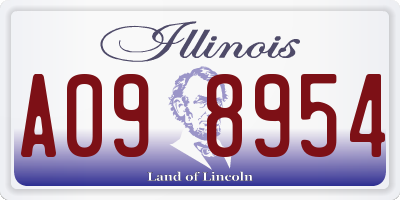 IL license plate A098954