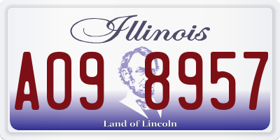 IL license plate A098957