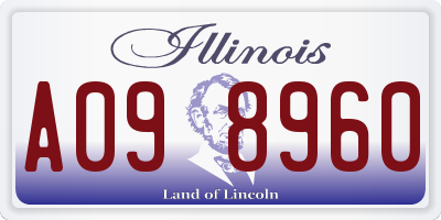 IL license plate A098960