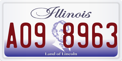 IL license plate A098963