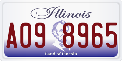 IL license plate A098965