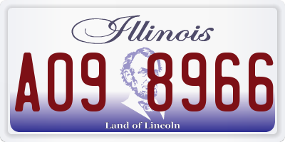 IL license plate A098966