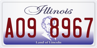 IL license plate A098967