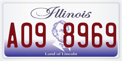 IL license plate A098969