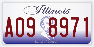IL license plate A098971