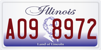 IL license plate A098972