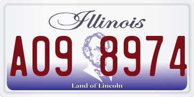 IL license plate A098974
